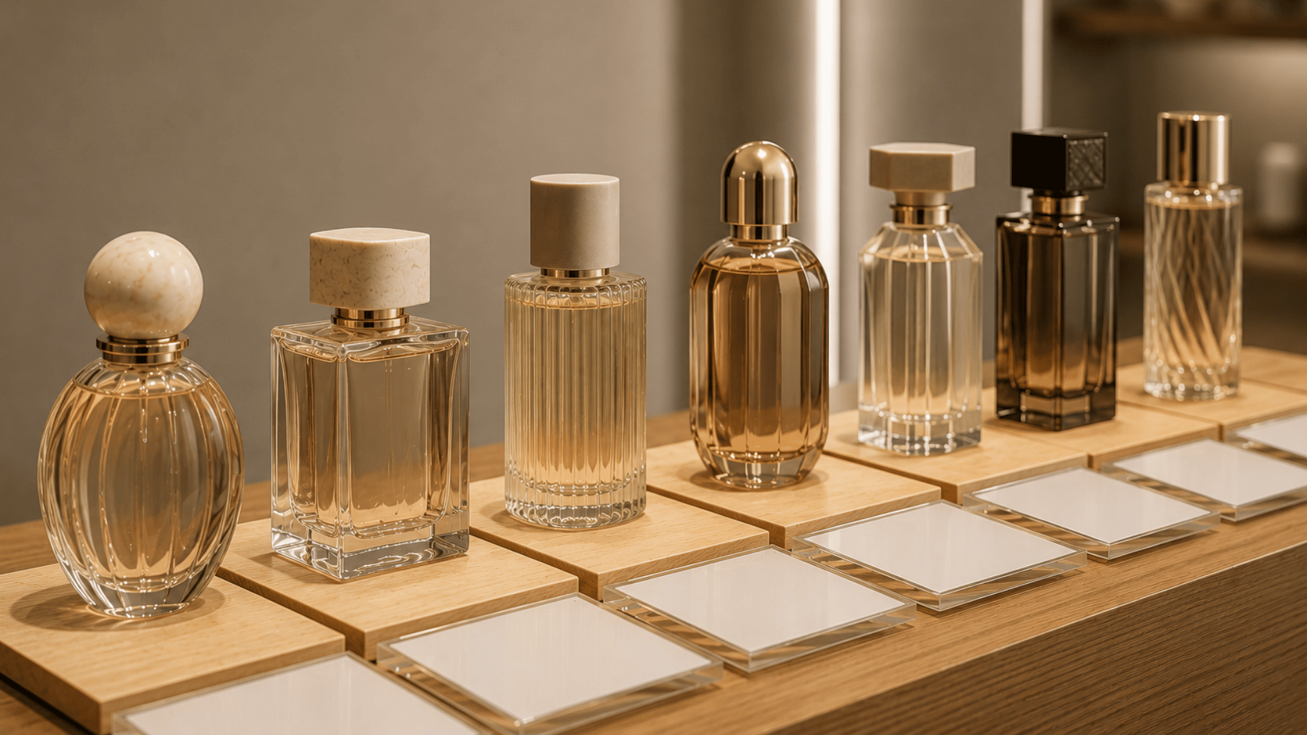 Notes Dubai - Perfume bottles on display