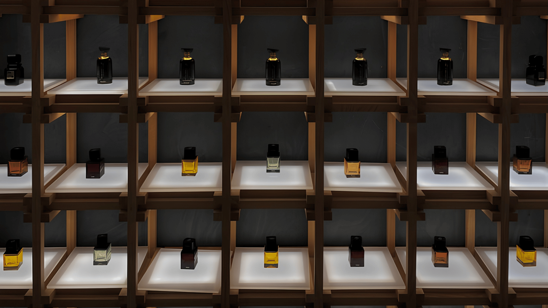 Notes Dubai - Perfume bottles on display