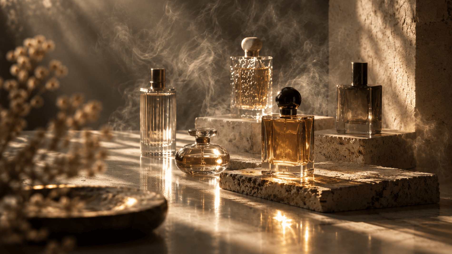 Notes Dubai - Perfume bottles on display