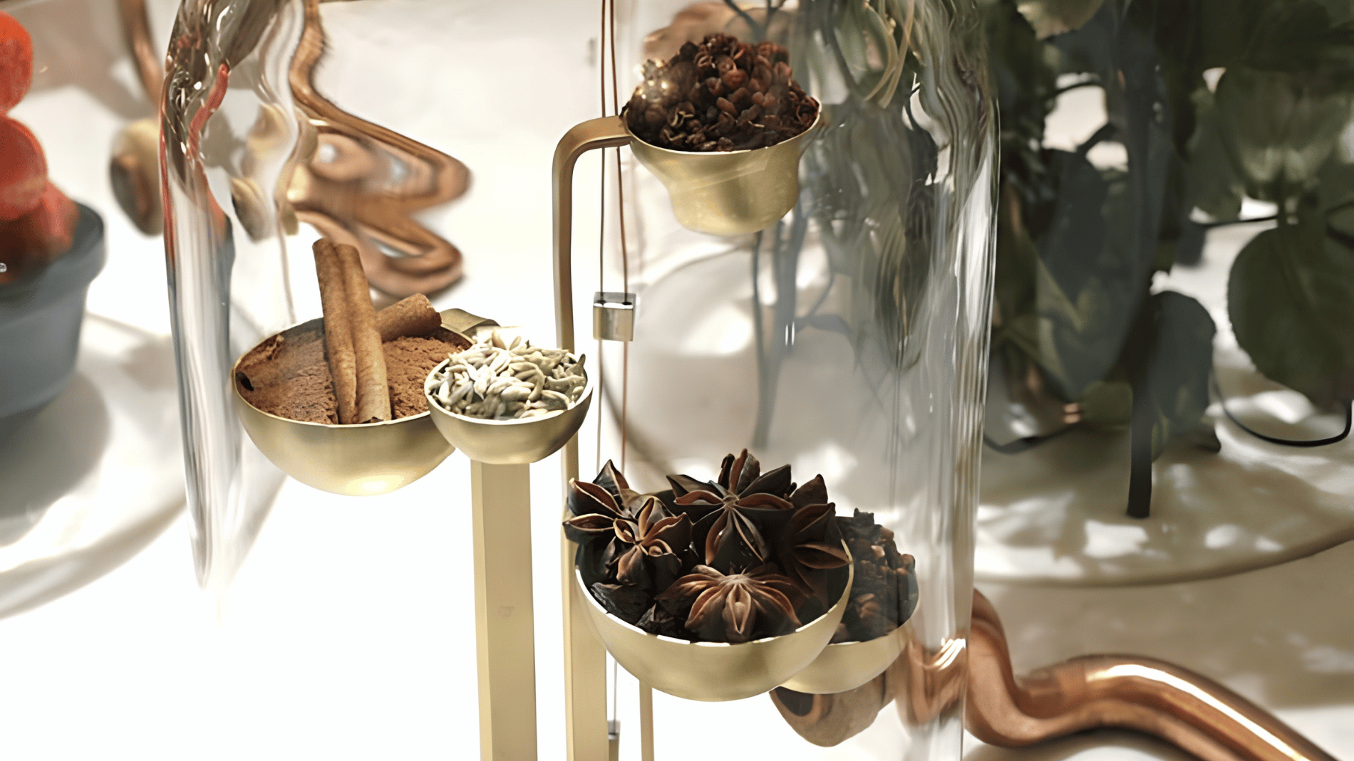 Notes Dubai - Aromatic spices inside glass cloche