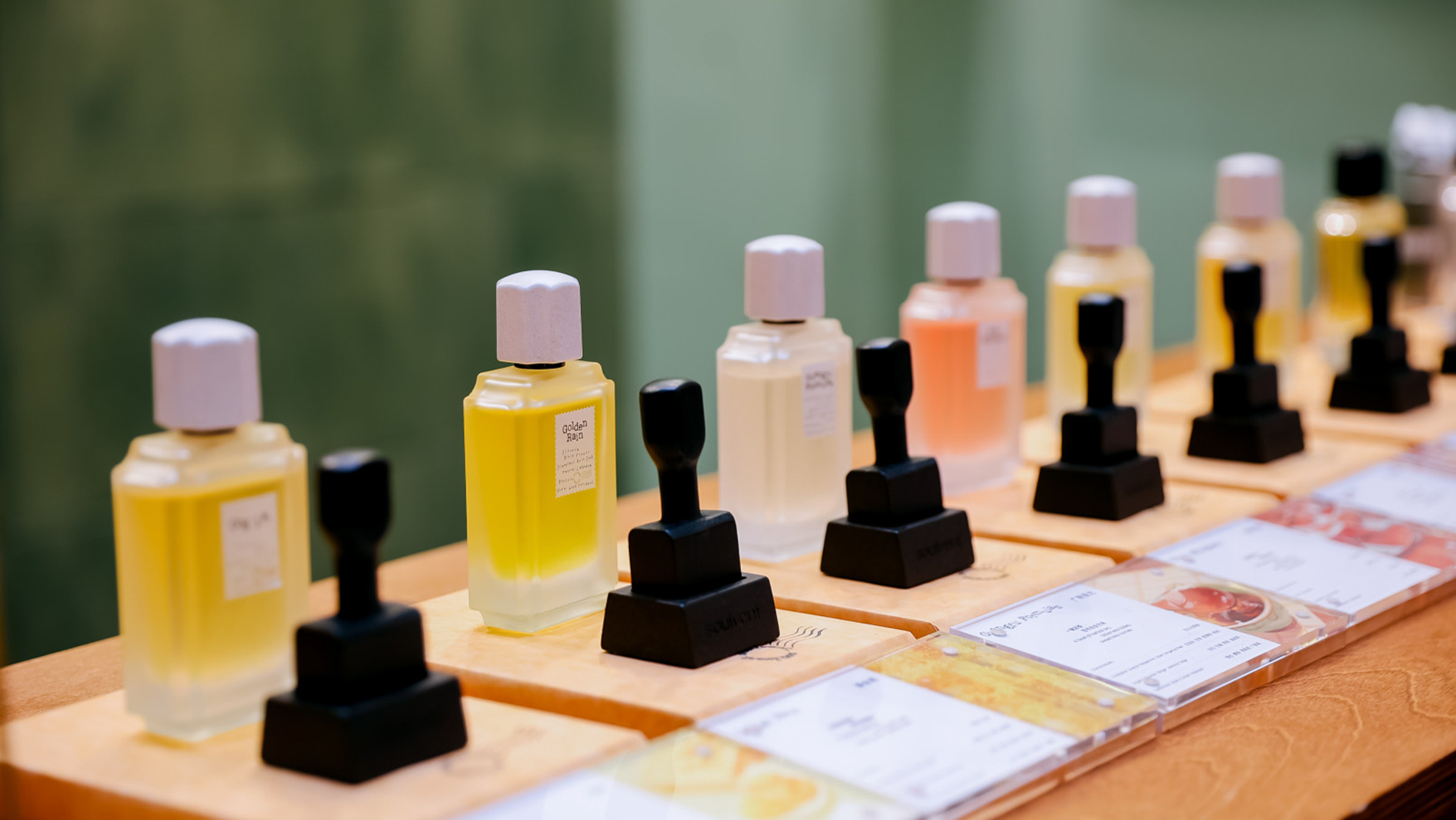 Notes Dubai - Perfume bottles on display